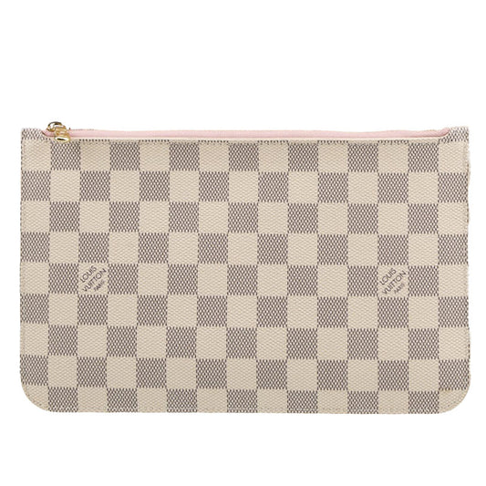 $2170 Louis Vuitton Damier Azur Neverfull MM GM Pochette