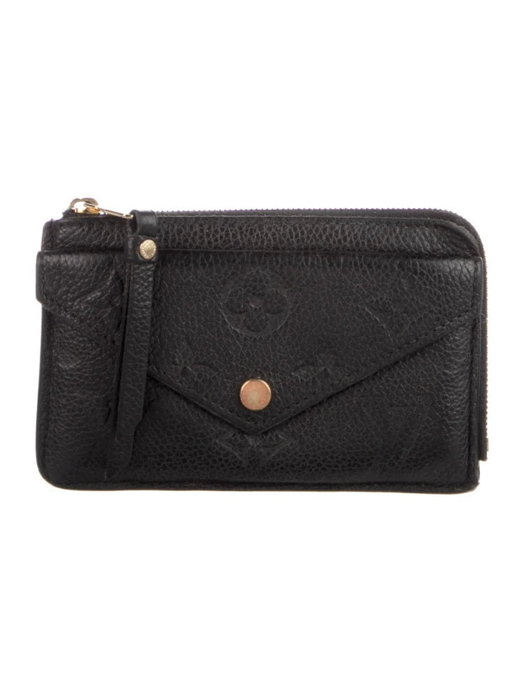 $675 Louis Vuitton  LV Monogram Empreinte Leather Card Holder Recto Verso
