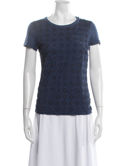 $780 Louis Vuitton Logo Linen T Shirt Small Womens