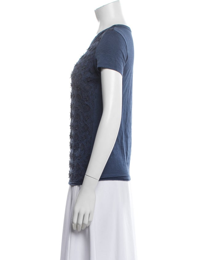 $780 Louis Vuitton Logo Linen T Shirt Small Womens