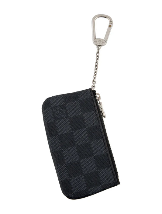 $355 Louis Vuitton  Damier Graphite Canvas Pochette Cles Key Pouch CONSIGNMENT