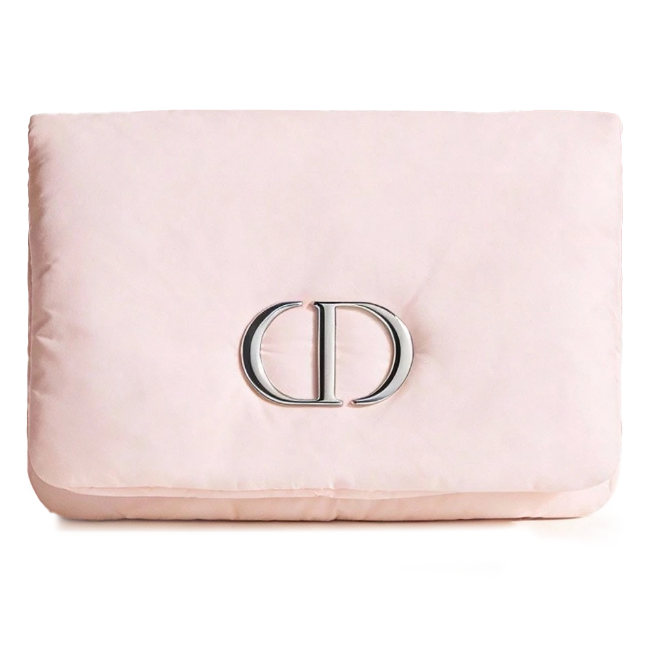 Dior Beauty Pink Clutch Limited Edition Puffy Nylon Clutch