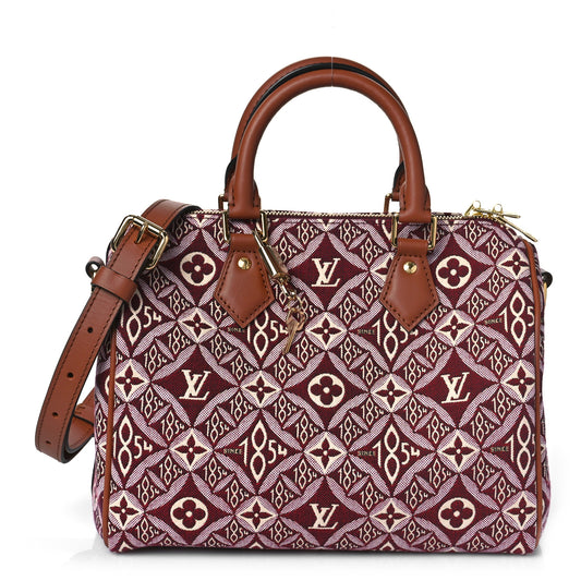 LOUIS VUITTON Jacquard Since 1854 Speedy Bandouliere 25 Bordeaux