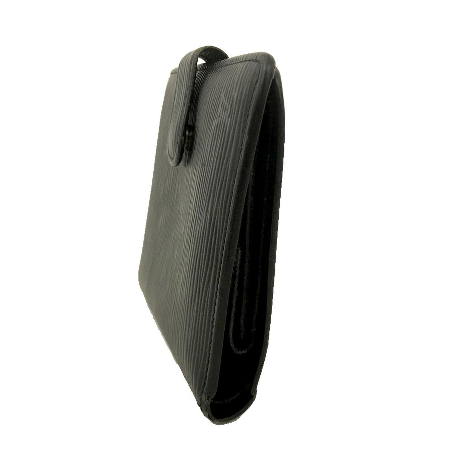 1999 Louis Vuitton Epi Leather Porte Billes Compact Wallet Black MI0979