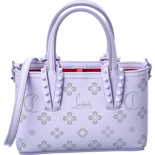 Christian Louboutin Cabata Nano Loubinthesky Leather Tote Purple