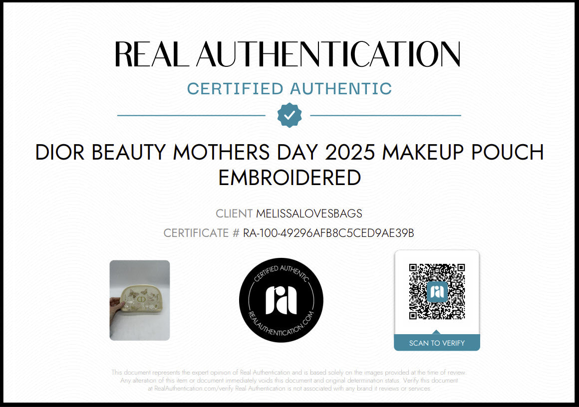 Dior Beauty 2025 Mother's Day Cosmetic Pouch Embroidery GWP