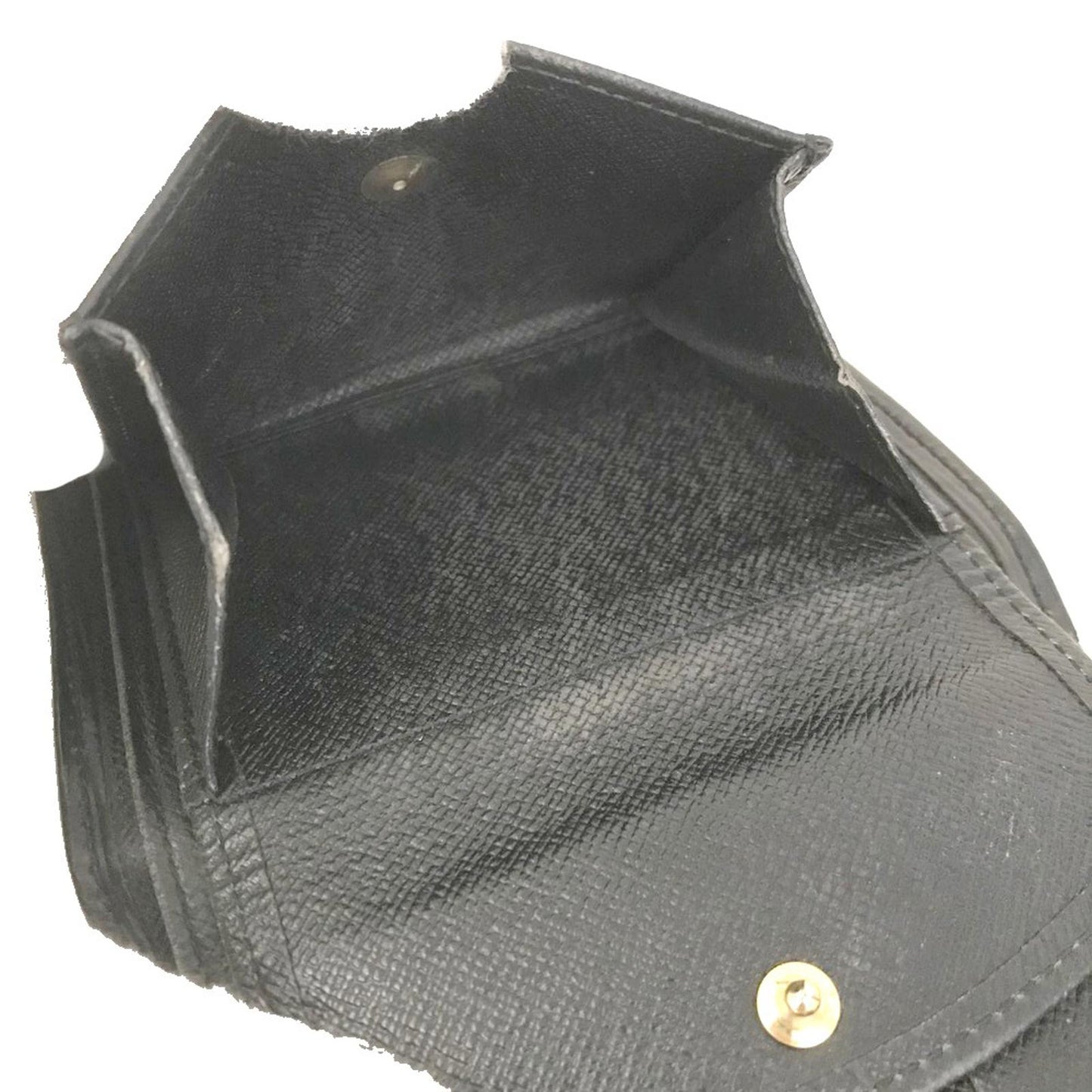 1999 Louis Vuitton Epi Leather Porte Billes Compact Wallet Black MI0979