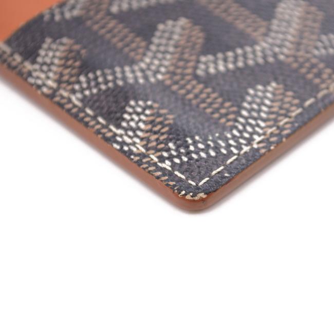 Goyard Brown Saint Sulpice Goyardine Card Holder Black Gold Wallet