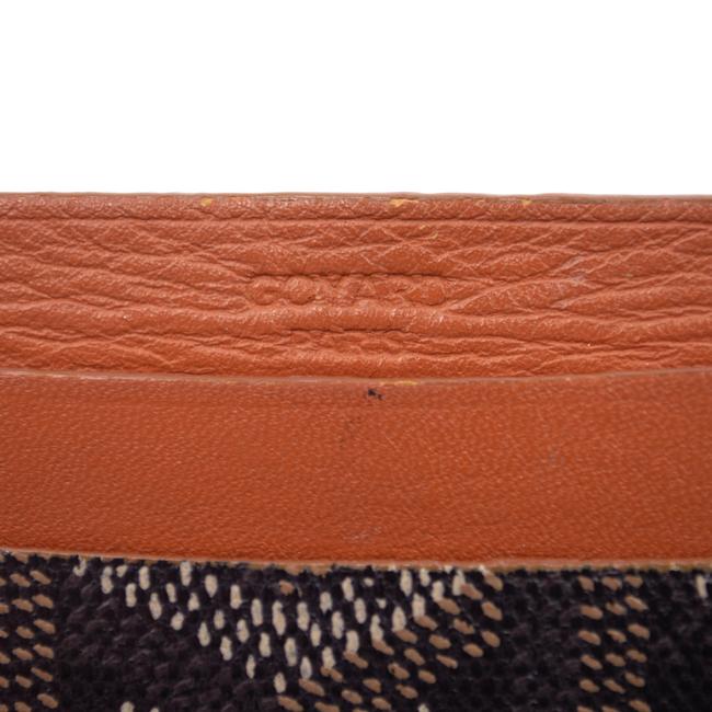 Goyard Brown Saint Sulpice Goyardine Card Holder Black Gold Wallet