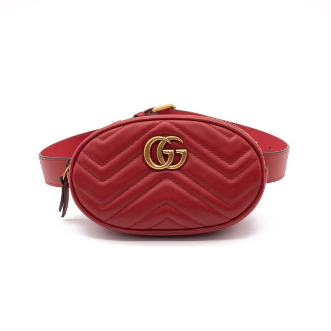 Gucci Belt Marmont 65 Gg Small Matelasse Red Leather Messenger Bag