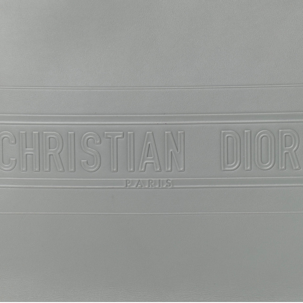 Christian Dior Calfskin Embossed Medium Book Tote Grey