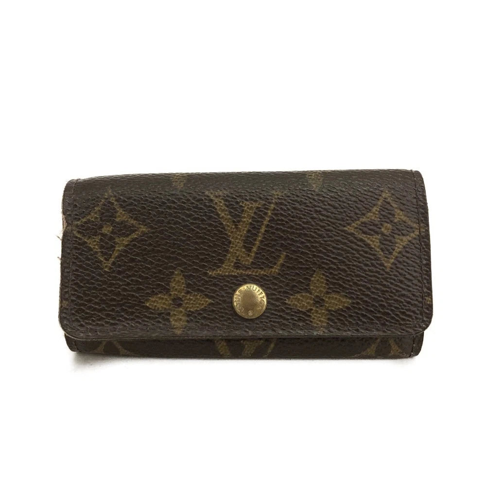 Louis Vuitton Monogram Multicles 4 Ring Key Case Brown FL0084