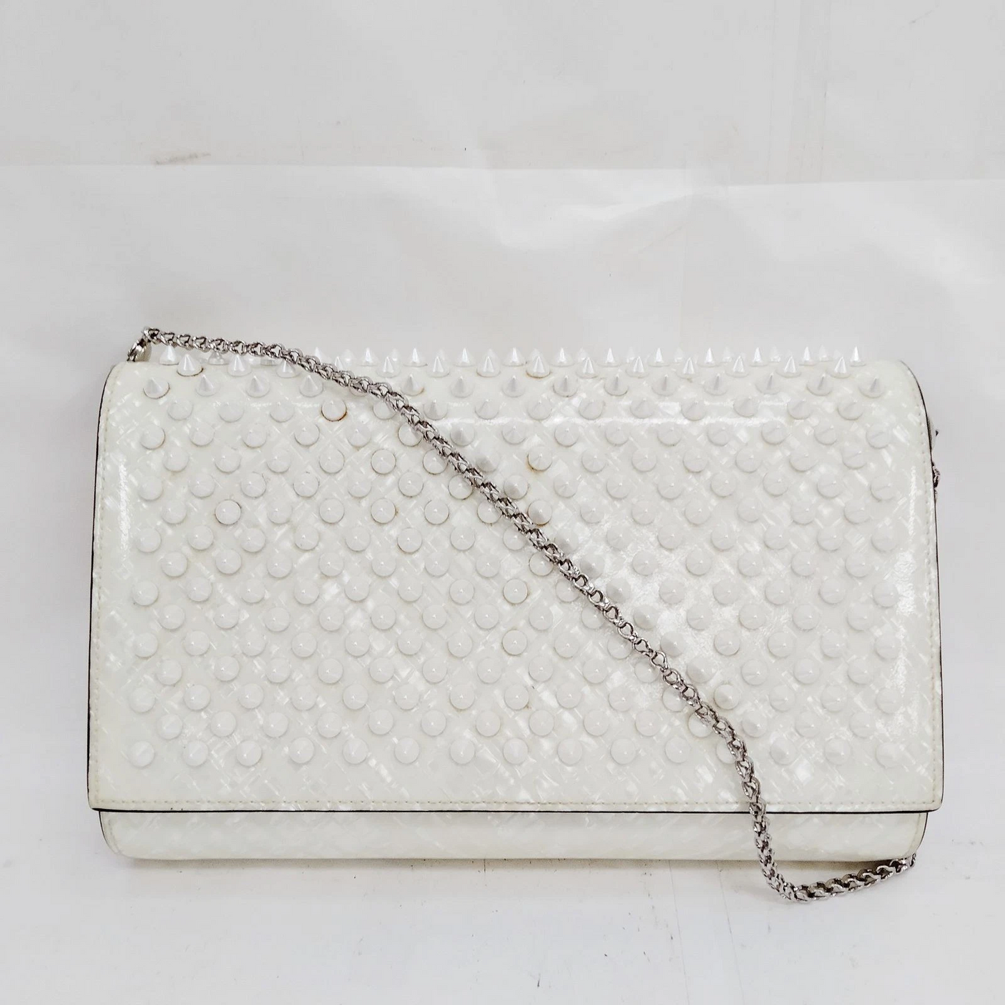 Christian Louboutin Shoulder Bag White Leather