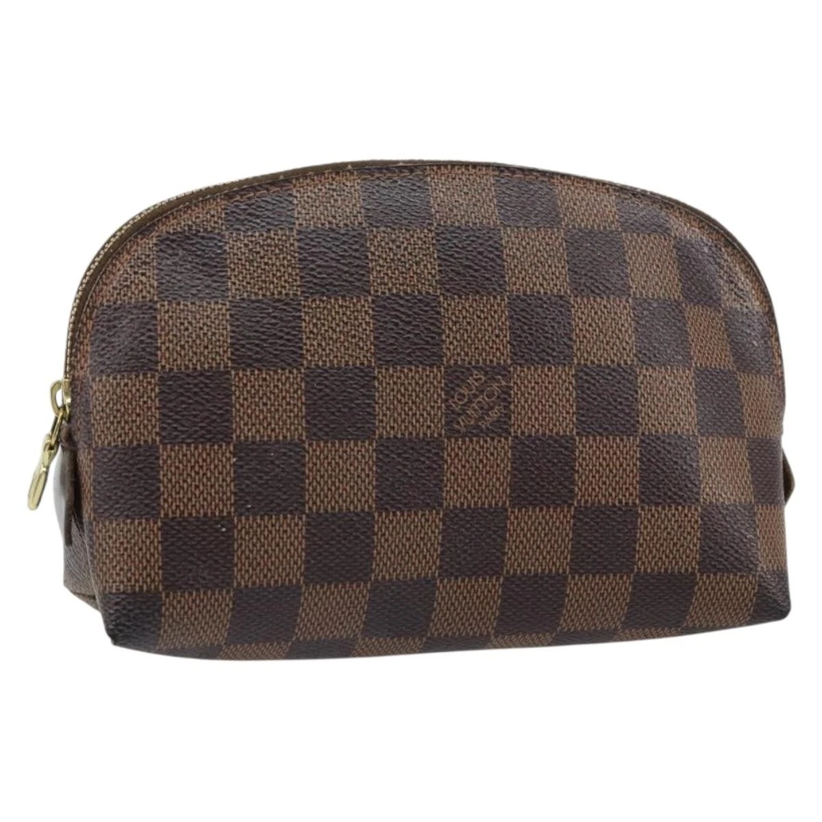 $600 2010 LOUIS VUITTON Damier Ebene Cosmetic Pouch CA4180