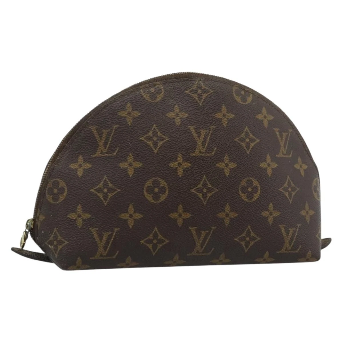 $735 2003 LOUIS VUITTON Monogram Trousse Demi Ronde TH0053