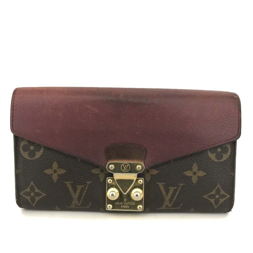 $1140 2015 Louis Vuitton Monogram Pallas Wallet Aurore SN1125