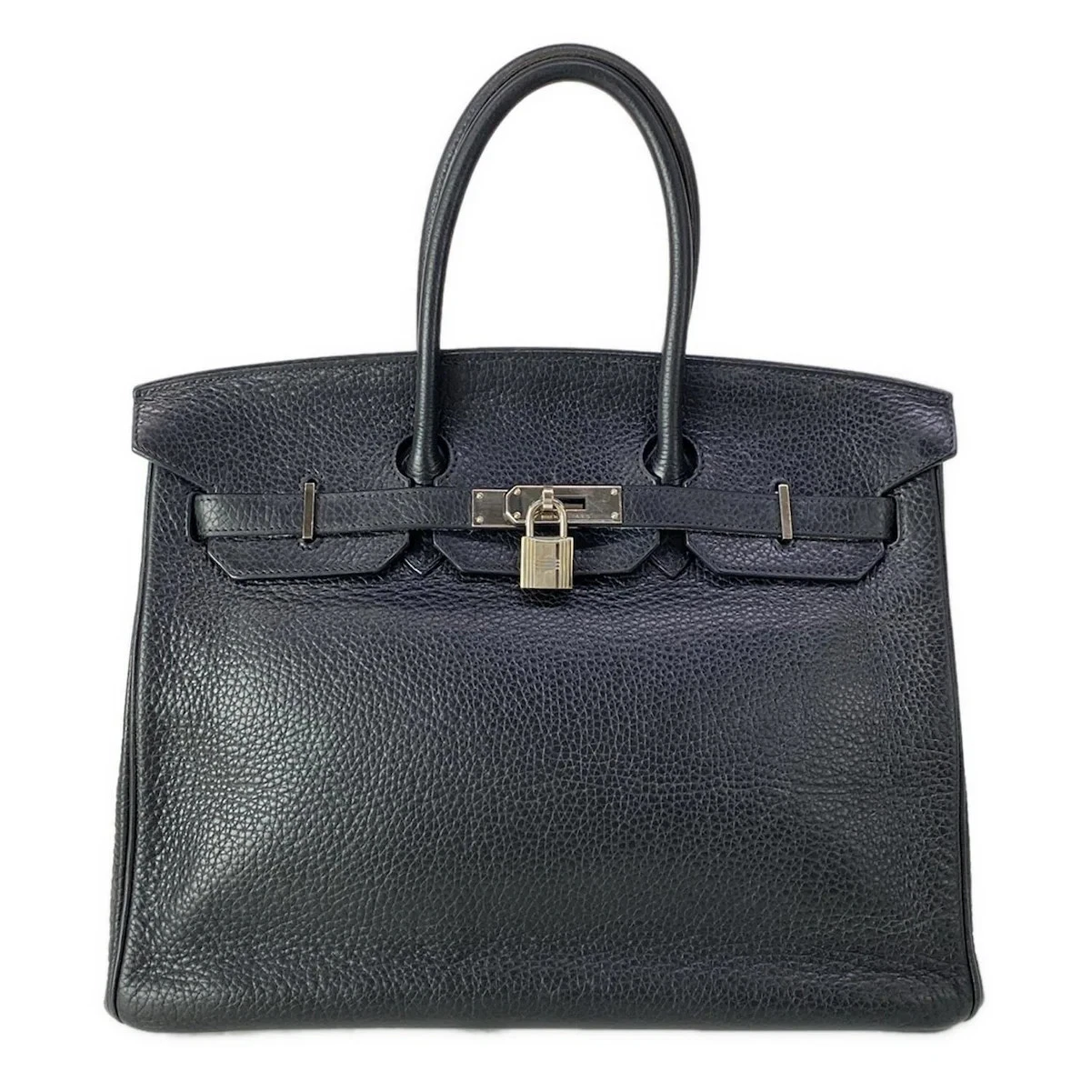 HERMES Birkin 35 Black Togo Square J Handbag