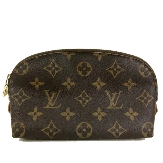 Louis Vuitton Monogram Pochette Cosmetics Pouch Brown CA0958