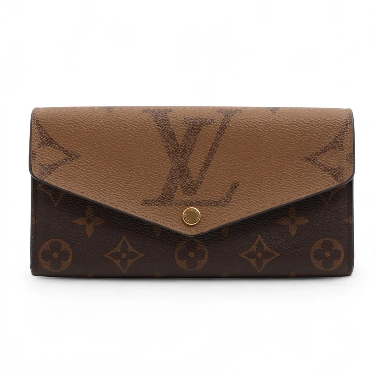 Louis Vuitton Giant Monogram Reverse Portefeuille Sarah M80726 Marron Long Walle