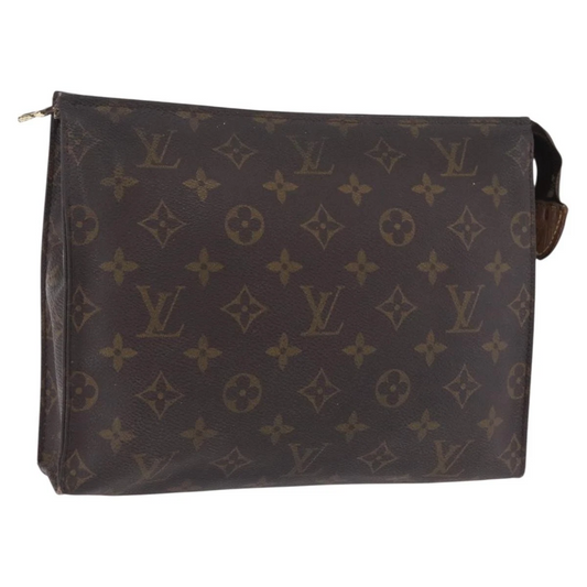 LOUIS VUITTON Monogram Poche Toilette 26 Pouch M47542 LV Auth 204032