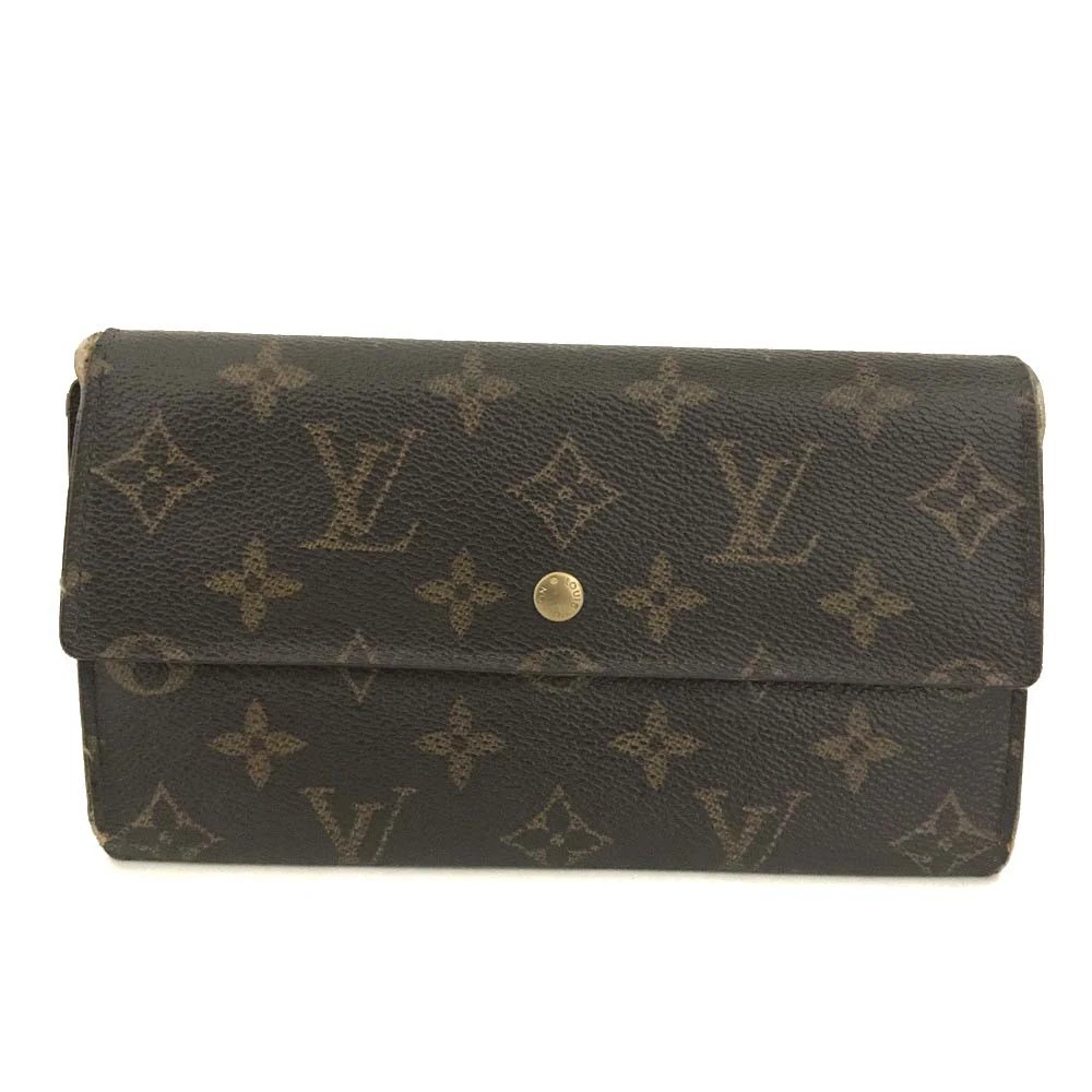 Louis Vuitton Monogram Porte Tresor International Long Wallet Brown TH1909