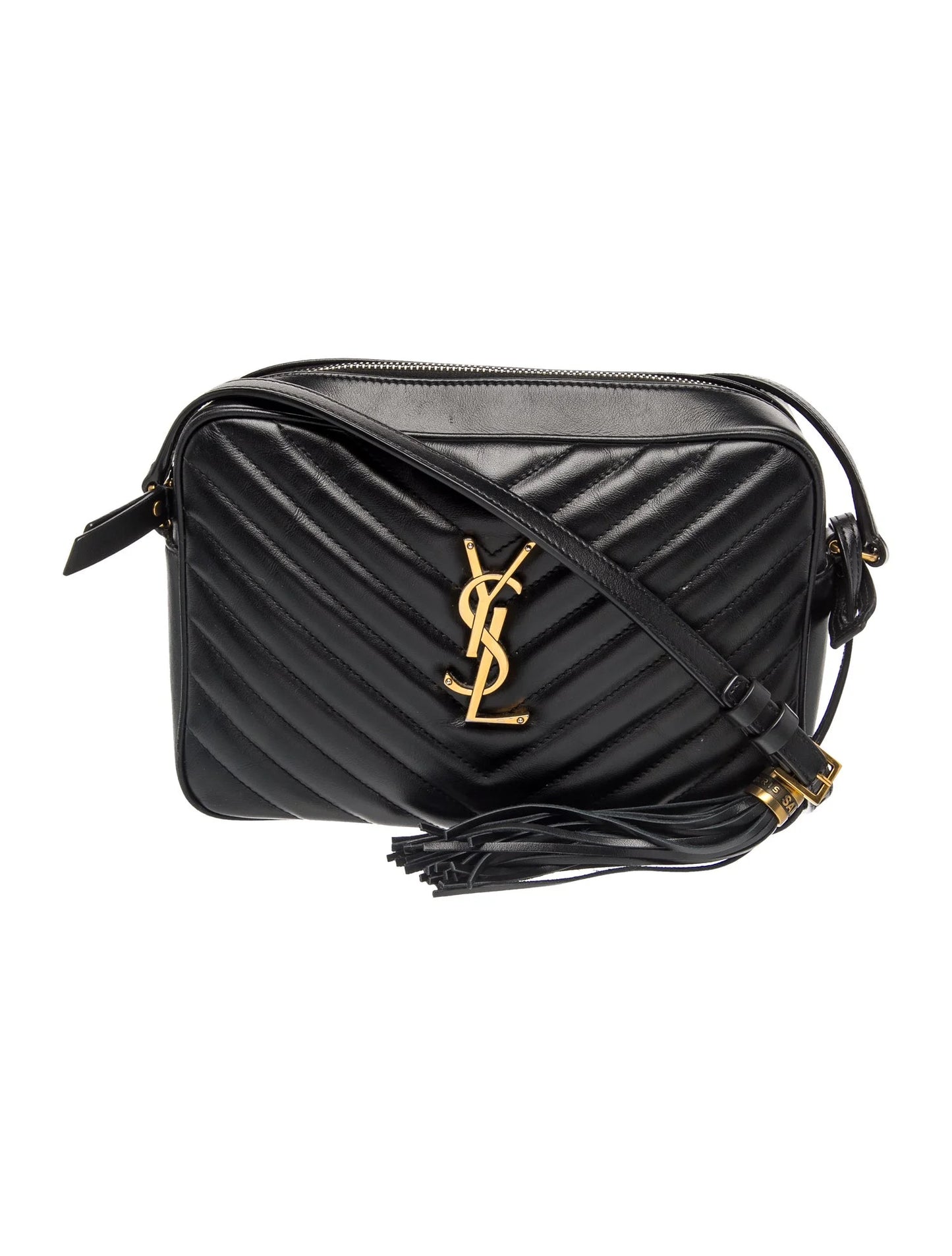 $1710 Saint Laurent Chevron Lou Camera Medium