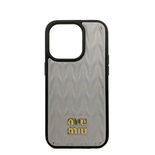 MIU MIU Logo iPhone Cell Phone Case Gray