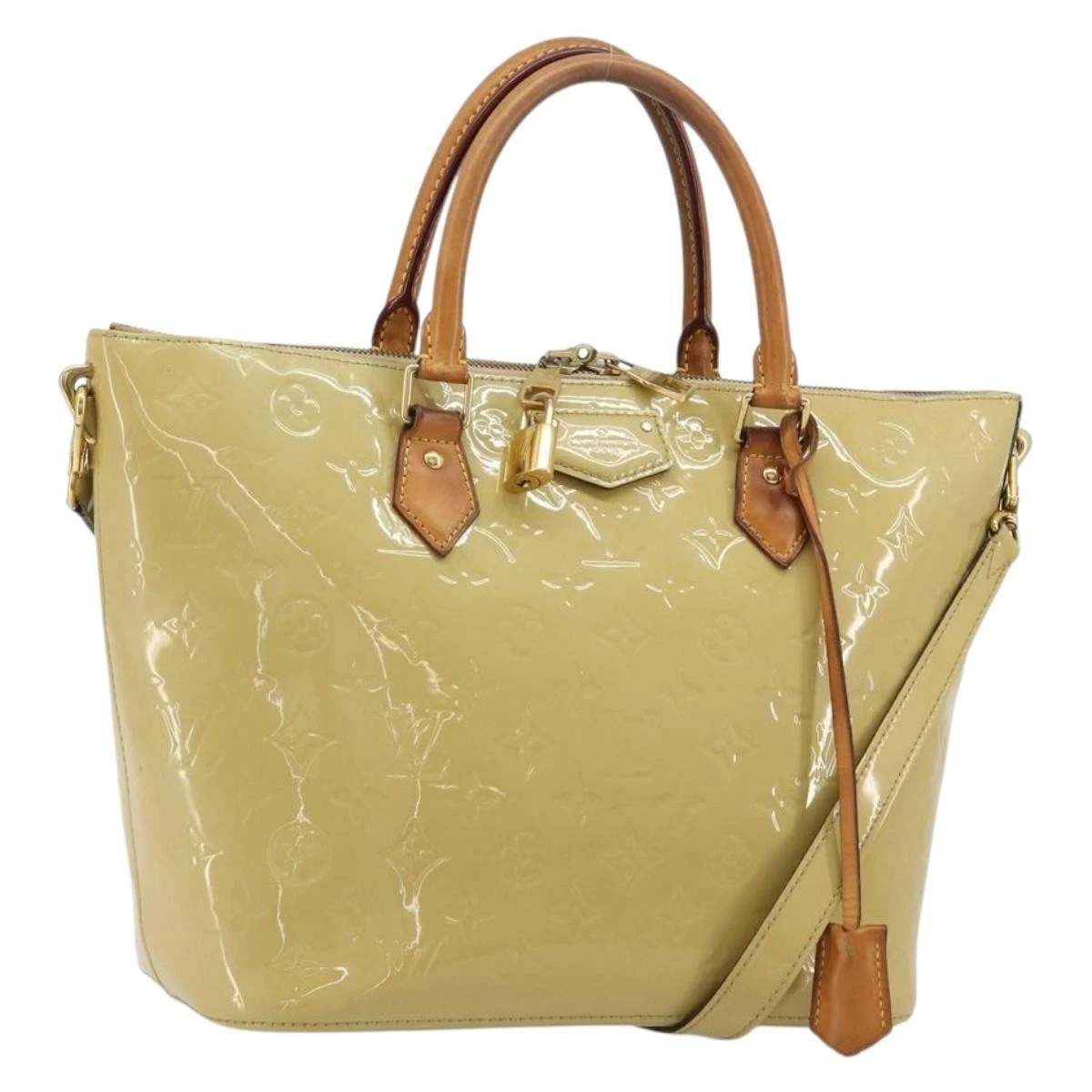 $1560 2014 LOUIS VUITTON Vernis Montebello PM Dune DR2114