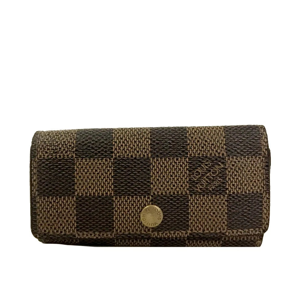 Louis Vuitton Damier Multicles 4 Ring Key Case Black  TH0010