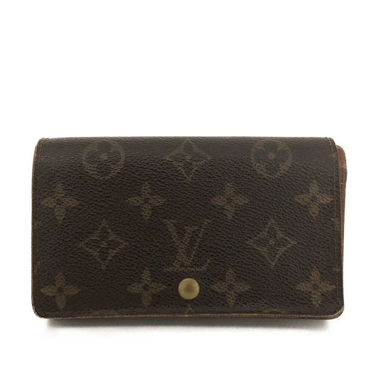 $560 1989 Louis Vuitton Monogram Porte-Monnaie Tresor Wallet  8907RA
