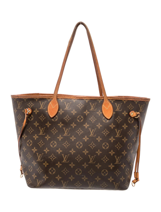 $2240 2016 Louis Vuitton Monogram Neverfull MM Rose Ballerine
