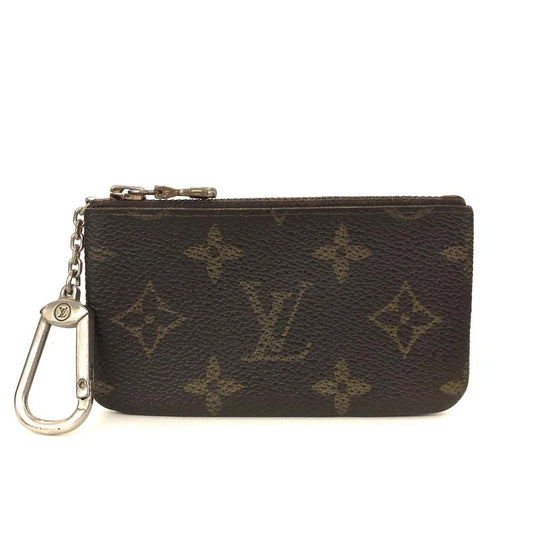 Louis Vuitton Monogram Pochette Cles Wallet Coin Purse Brown 8901ET