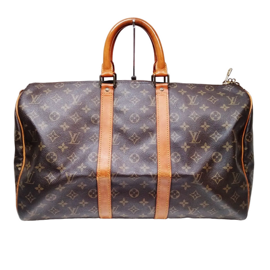 $1420 1986 Louis Vuitton Monogram Duffle Boston Bag Keepall 45 VI862