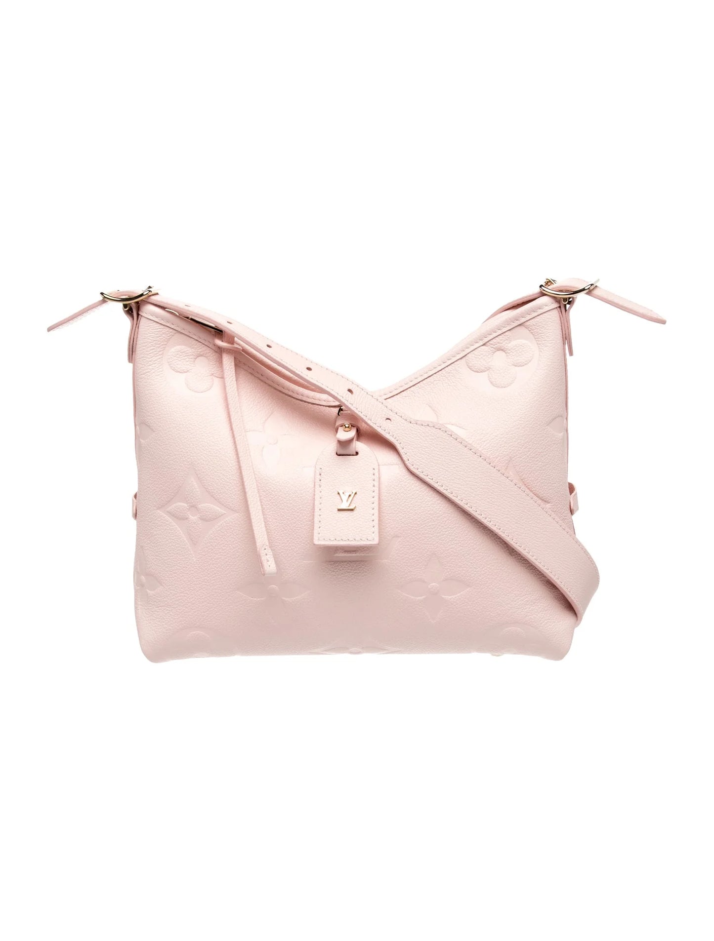 $3350 Louis Vuitton Empreinte Monogram Carryall PM Pink Opale
