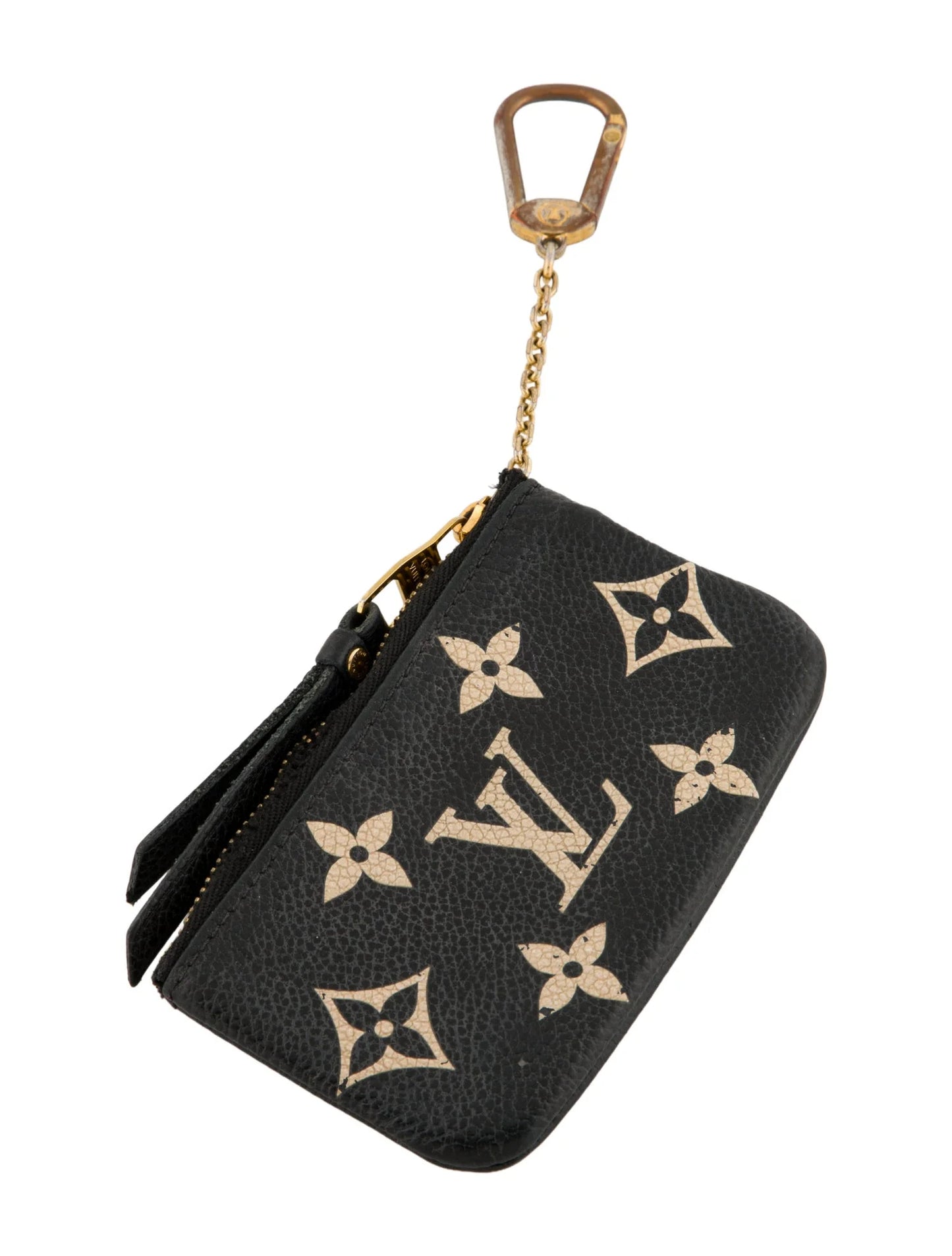 $530 Louis Vuitton Bicolor Key Holder Pochette Cles