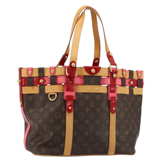 LOUIS VUITTON Monogram Ruby Neo Bucket Tote Bag Red M95613 LV Auth 180461