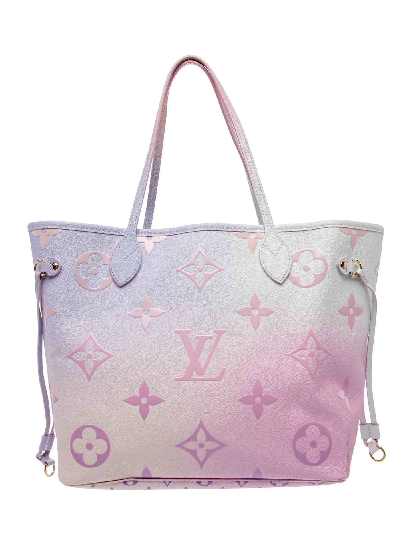 $3450 Louis Vuitton Monogram Giant Spring In The City Neverfull MM Sunrise Pastel