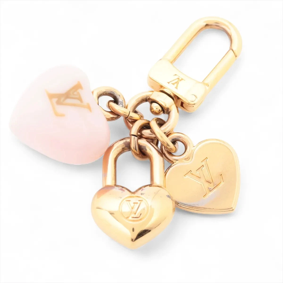 Louis Vuitton M01554 micro charm LV heart AK4283 Charm Resin x GP Gold x pink