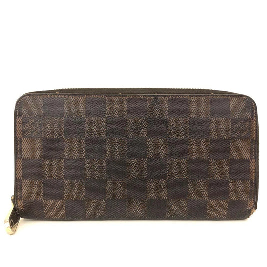 Louis Vuitton Damier Zippy Zip Around Long Wallet Purse Brown CA0132