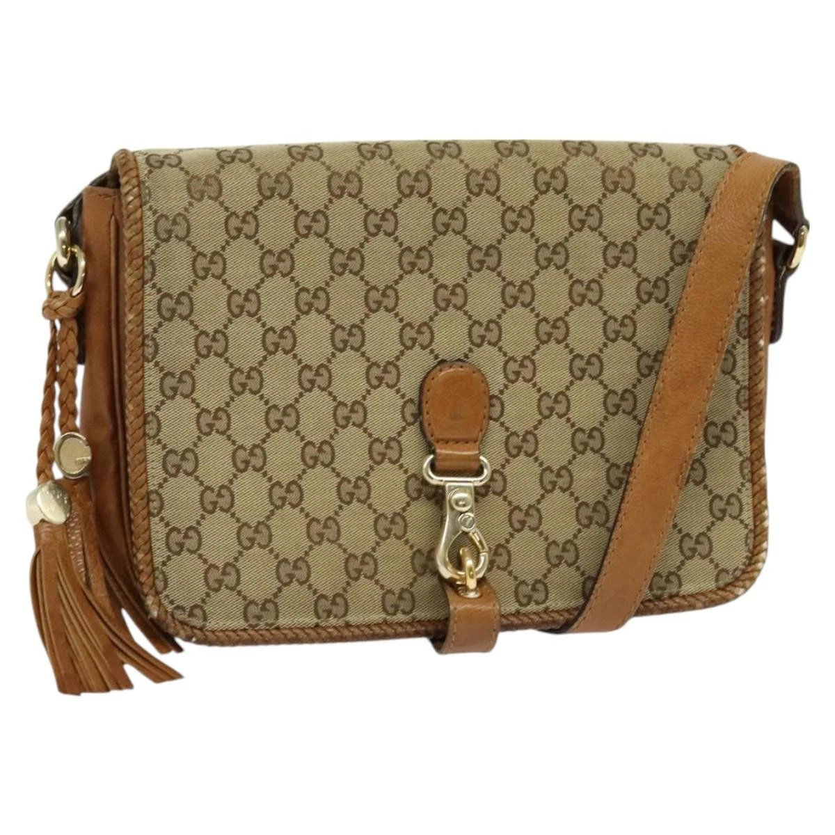 $1890 GUCCI Marrakech Messenger Bag GG Canvas Medium