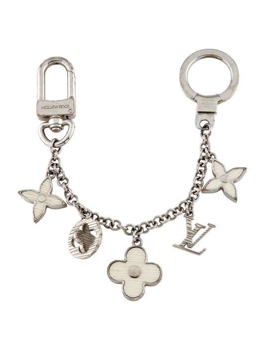$655 Louis Vuitton Fleur d'Epi Bag Charm Chain