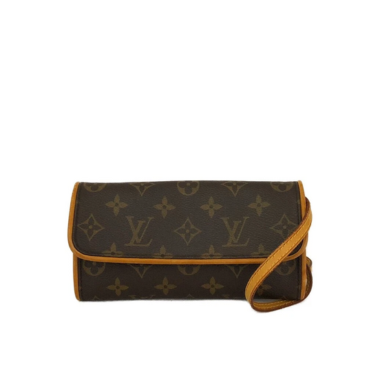 $630 1999 Louis Vuitton Monogram Pochette Twin PM Shoulder Bag Pouch (SD1909)