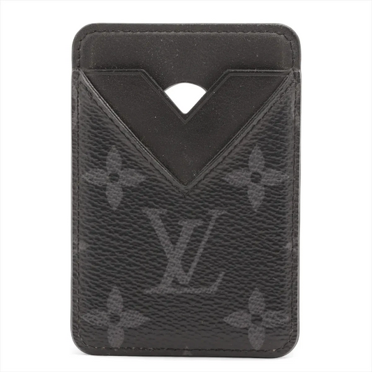 $445 Louis Vuitton Monogram Eclipse Magnetic Card Holder