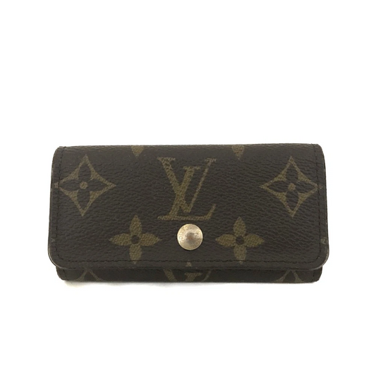 $345 Louis Vuitton Monogram Multicles 4 Ring Key Case Brown