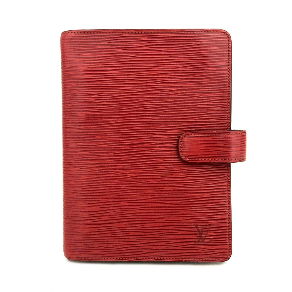 $755 Louis Vuitton Epi Agenda MM Leather Notebook Cover Red  SP0977