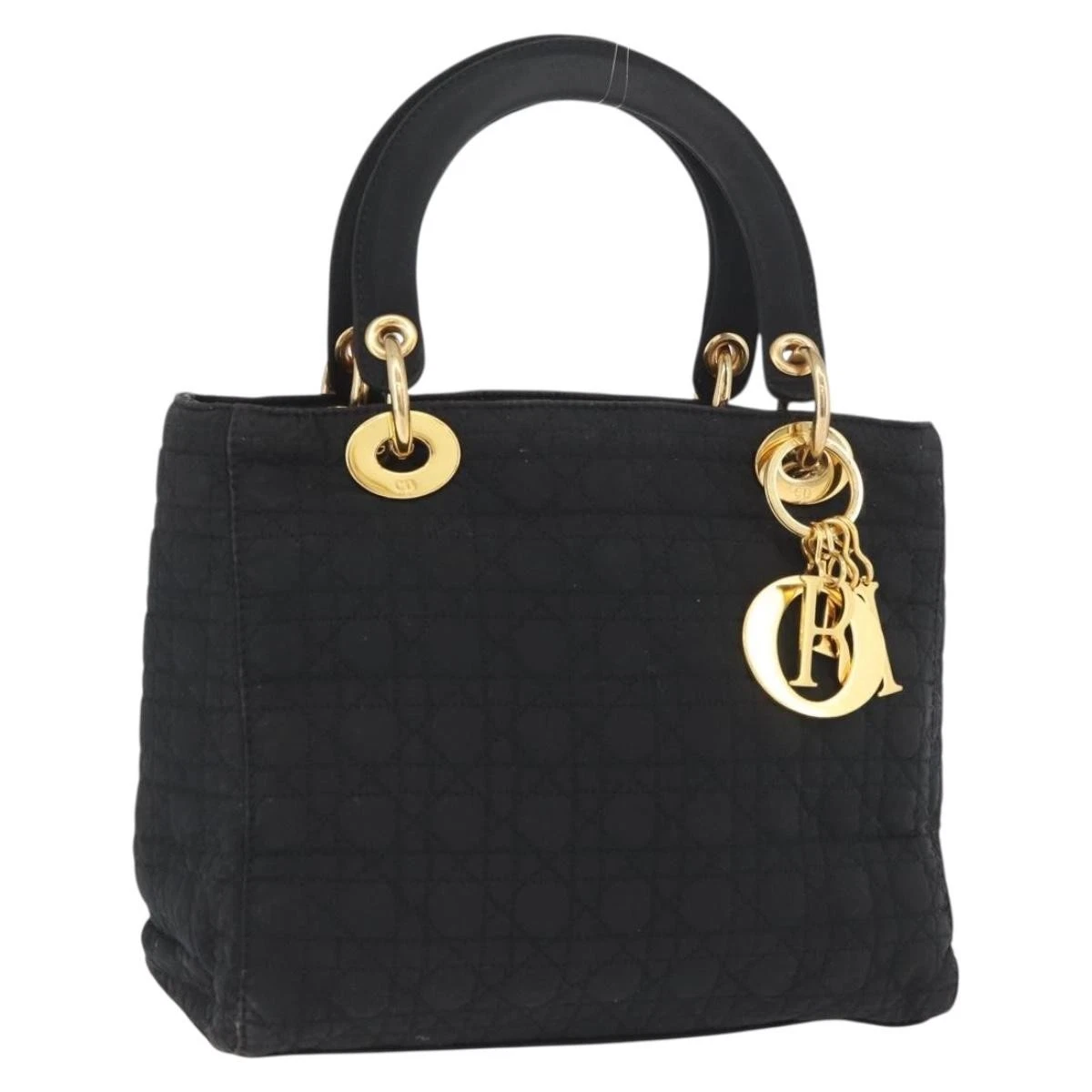 $5100 Dior Nylon Cannage Medium Lady Dior Black