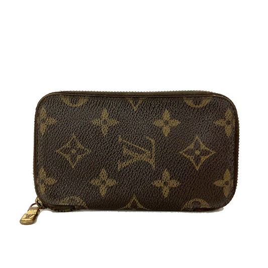 $355 1998 Louis Vuitton Monogram Canvas Zip Around Multicles 6 Key Holder  TH0978