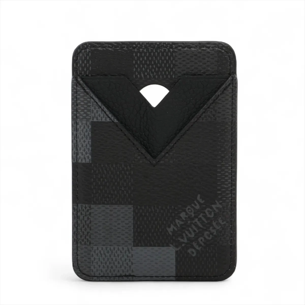 $445 Louis Vuitton Damofrage Porto Cult Magnet  Black Card Case 10021121