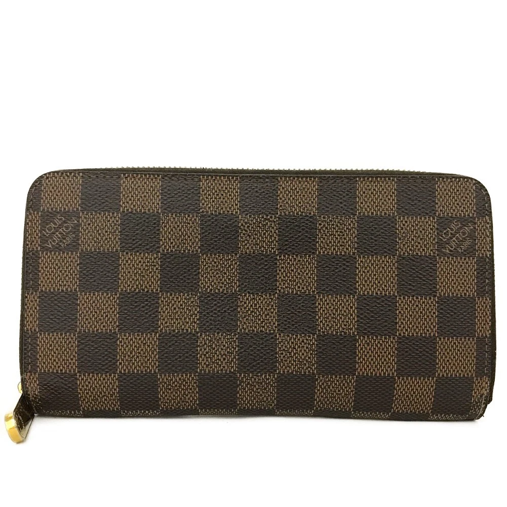 Louis Vuitton Damier Zippy Zip Around Long Wallet Purse Brown/3CH1202