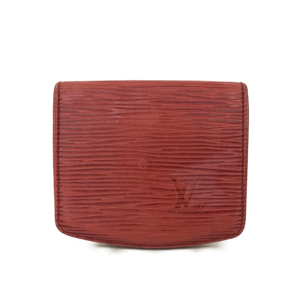 $480 1980s LOUIS VUITTON Epi Porte Monnaie Simple Red